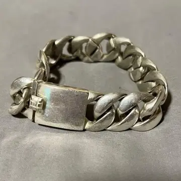 925 팔찌 초와이드 쿠바 키헤이 119g Vintage