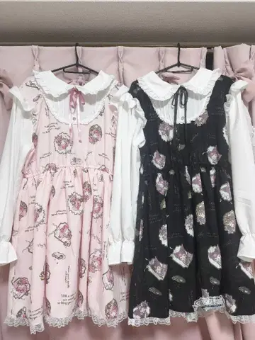 majoretty x sanrio 지뢰계 양산형 원피스 마이멜로디 쿠로미