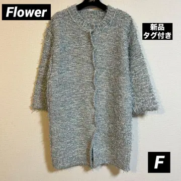 Flower 니트 코트 니트 가디건 모 함유