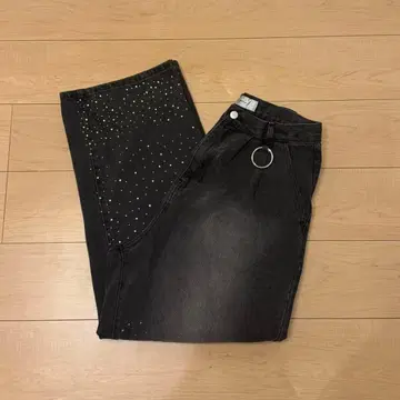 [ ADRER ] 빈티지 메이크 와이드 테이퍼드 데님