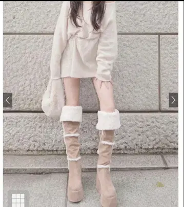 통굽 무스탕 니하이 부츠 [zr1451]