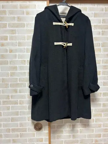 사만사 모스 2 블랙 후드 부착 더플 코트 M SM2