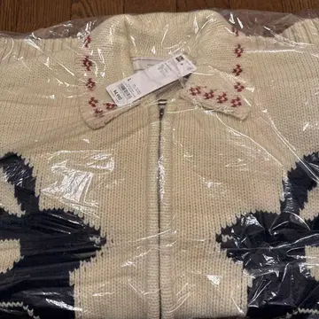 새상품 지유 로크 풀 집업 니트 자켓 by rokh 내추럴 L