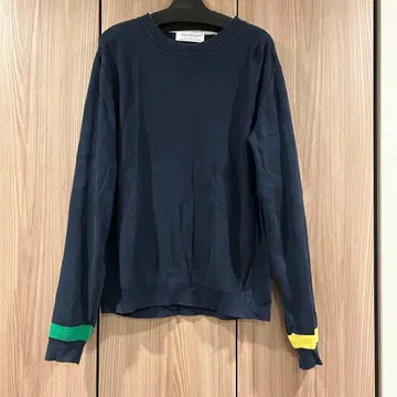 투모로우랜드 남성용 니트 배색 코튼