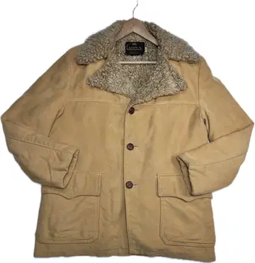 [ 70s CAMPUS 퍼 안감 부착 번 코트 스웨이드 가죽 코트 ]