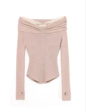 andmary 섀넌 튤 니트 탑 핑크