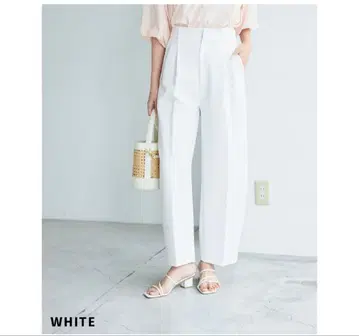 베이스먼트 온라인 커브 배기 팬츠 M White