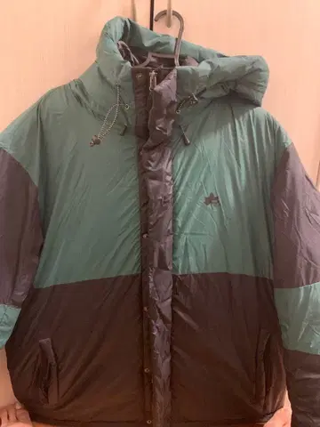 LOGOS 파크 다운 자켓 3L 그린/블랙