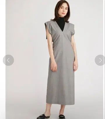 새상품 snidel 스나이델 레이어드 슬리브리스 원피스 체크 사이즈 1