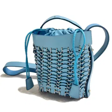 새상품 파코라반느 Paco Rabanne 버킷 미니 숄더백 블루