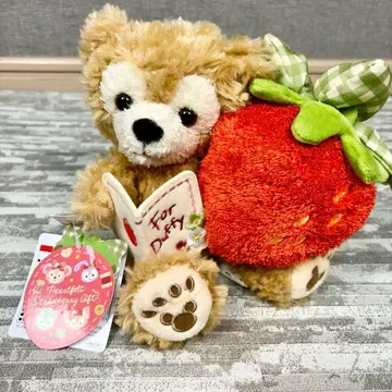 미사용 새상품 더피 봉제 인형 하트 펠트 스트로베리 기프트