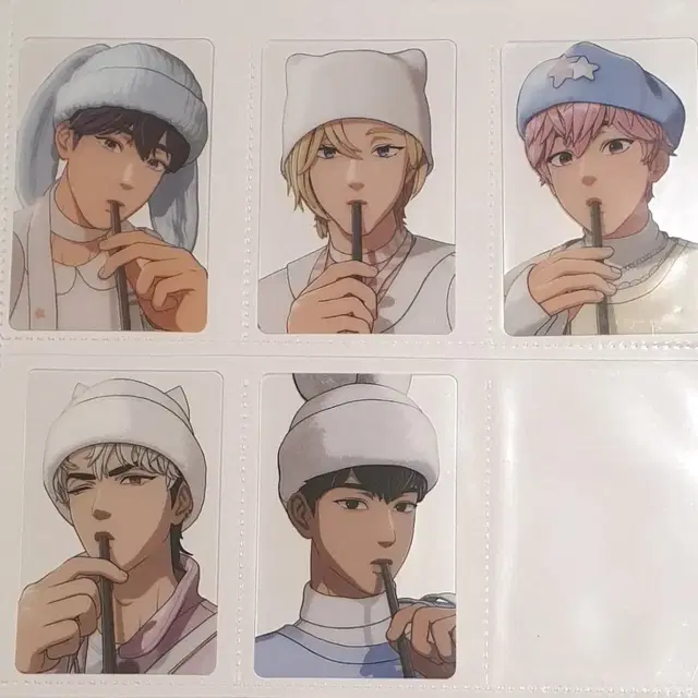 플레이브 플뿌포카앨범 투명 빨대 포카 드볼세트