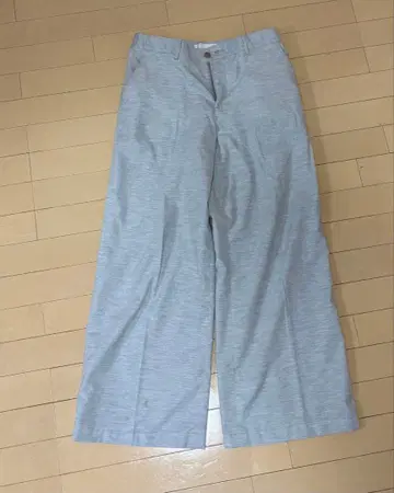 neonsien 그레이 와이드 팬츠