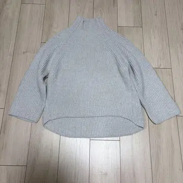 자유구 새상품급 하이넥 아제 편직 래글런 니트 그레이 인기 38