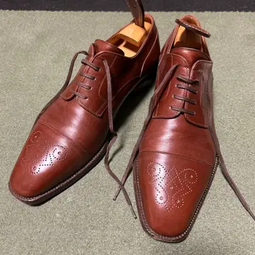 스테파노 베이커 레드 브라운 계열 비즈니스 슈즈 새상품급