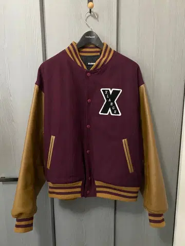 XLARGE 브라운 바시티 자켓 고릴라 로고 L 사이즈