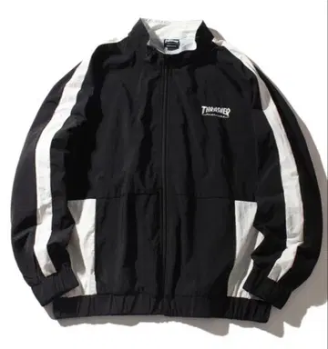 THRASHER 나일론 자켓 블랙/화이트
