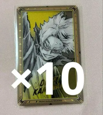 히로아카전 원화전 금박 클리어 카드 가미나리 덴키 10장