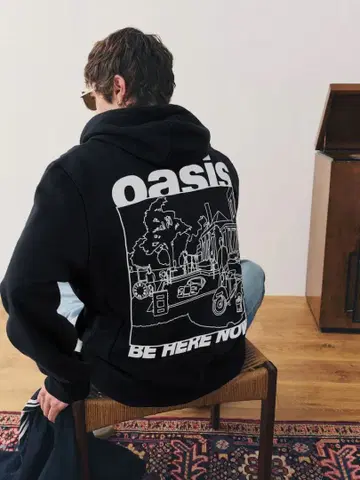 [ 공식 ] oasis 후드티 BE HERE NOW XL