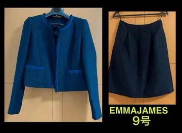 EMMAJAMES 트위드 수트 9호 다크 네이비 졸업식 졸업식 에마제임스