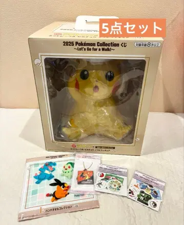 포켓몬 제일복권 라스트 원상 피카츄 소프트 비닐 피규어 외 4점