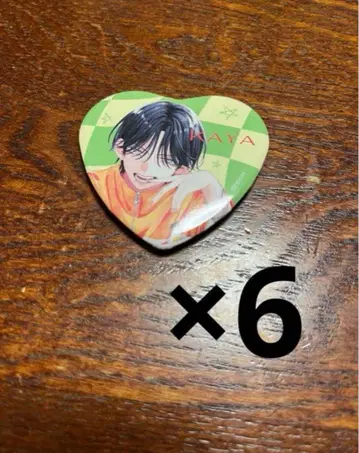 봄의 폭풍과 몬스터 하트형 캐릭터 배지 컬렉션 C 6개 세트