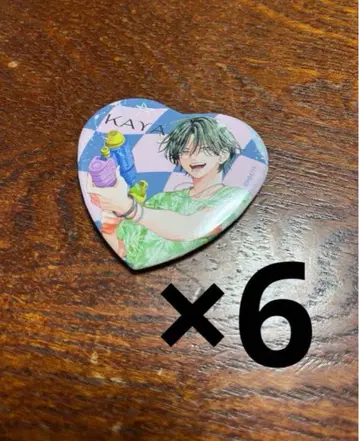 봄의 폭풍과 몬스터 하트형 캐릭터 배지 컬렉션 E 6개 세트