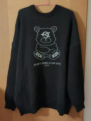 OY 곰 오드리 오버 사이즈 니트 블랙