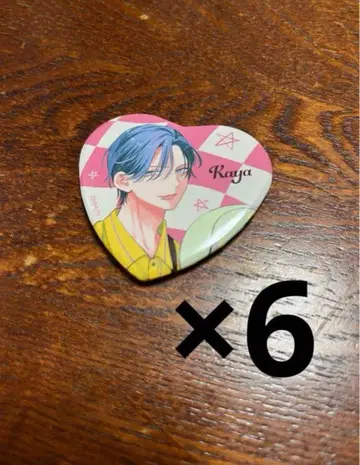 봄의 폭풍과 몬스터 하트형 캐릭터 배지 컬렉션 H 6개 세트