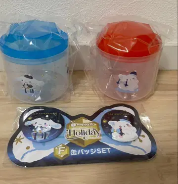 산리오 happy 복권 해피 복권 D상 캐니스터 F상 캔뱃지 SET