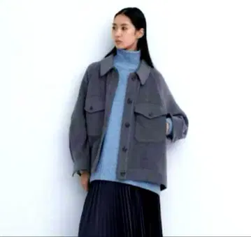 UNIQLO 오버 사이즈 자켓 그레이
