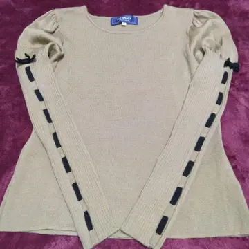 엠즈 그레이시 퍼프 슬리브 소매 악센트 38 베이지