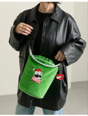 미사용 ear papillonner x 푸링글스 버킷백 2way 그린