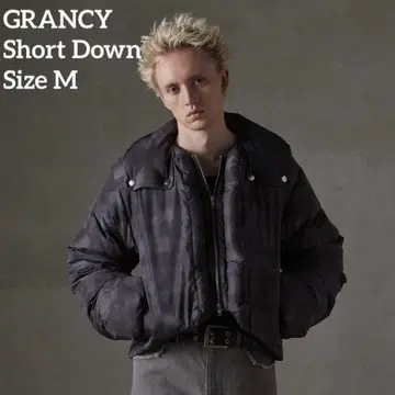 [GRANCY] 프린트 숏 리얼 다운 M 사이즈 그랑시 즉완품