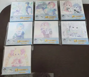 리제로 제일복권 E상 캔버스 보드 D상 페이스 타월 묶음 판매