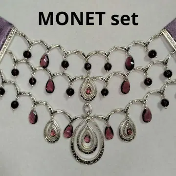 모네 목걸이와 귀찌 세트