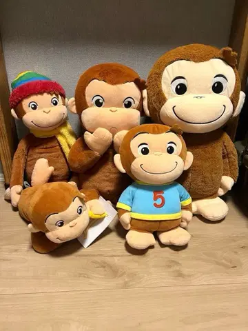 호기심 많은 조지 봉제 인형 5개 세트