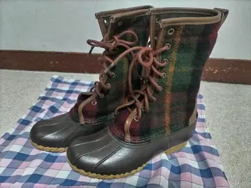 [레어 새상품급] LLBean 엘엘빈 체크 부츠 여성용