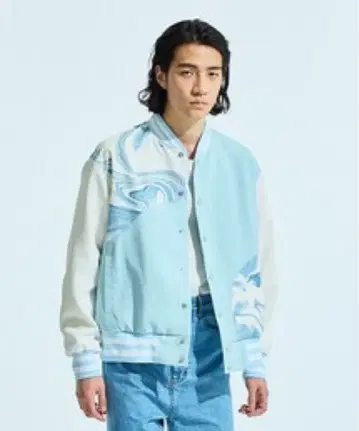 [ UNITED TOKYO ] 새상품급 마블 바시티 자켓 점퍼