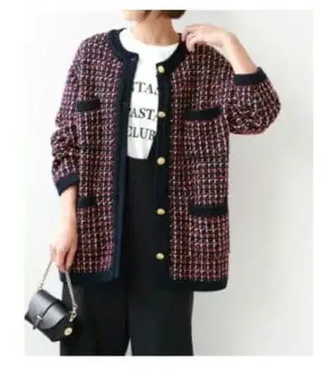 [새상품급] JOURNAL STANDARDTWEEDY 니트 자켓