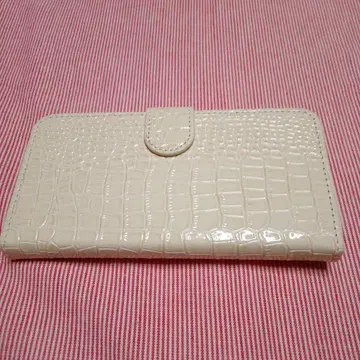 화이트 크로커다일풍 장지갑