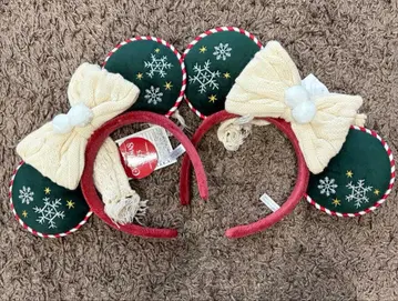 택 포함 [ 크리스마스 머리띠 2개 세트 ] 디즈니 2025 미사용