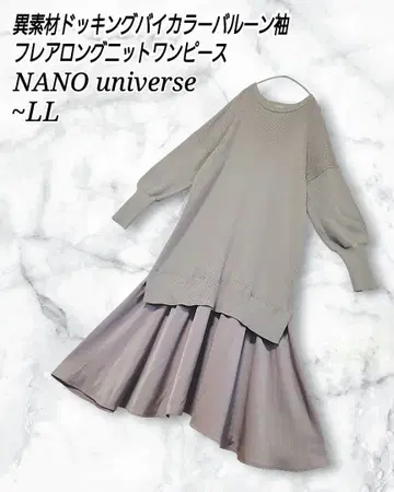 NANOuniverse 이소재 도킹 새틴조 플레어 니트 원피스