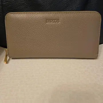 BARCOS 베이지 가죽 장지갑