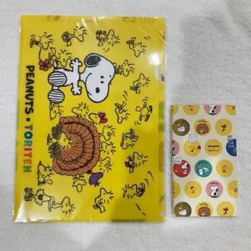 스누피 조텐 한정판 클리어 파일 노트