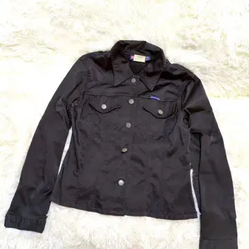 버블검 셔츠 자켓 (M 상당) 블랙 레귤러 카라 미국제