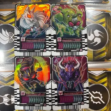 가면라이더 갓챠드 라이드 케미 트레이딩 카드 4장 세트