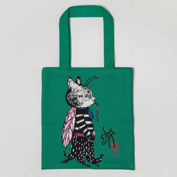 [ 새상품 ] 니트 토트백 GUSTAVE 군 (모기) 그린 히구치 유코
