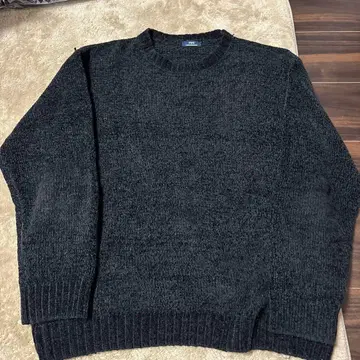 어반 리서치 스웨터 몰 크루넥 블랙 니트