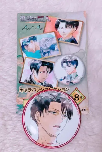 새상품 진격의 거인 리바이 Art-Pic 캔뱃지 컬렉션